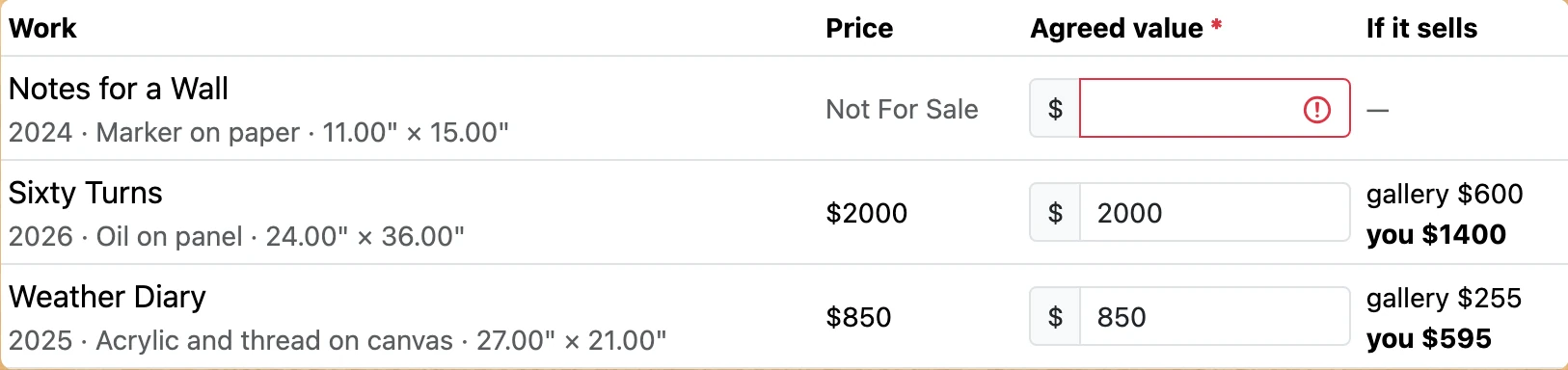 Screenshot of step 5: How to sign your consignment agreement
