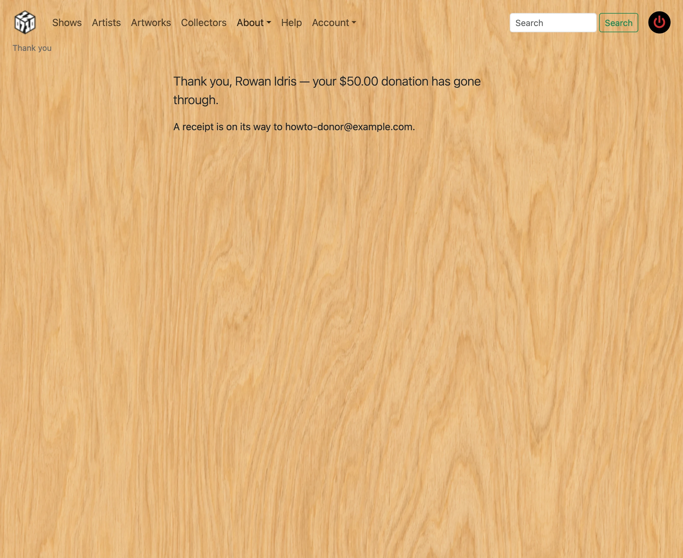 Screenshot of step 6: How to donate
