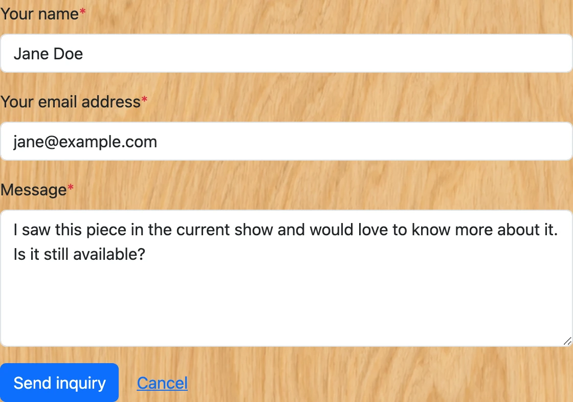 Screenshot of step 4: How to buy a piece of artwork