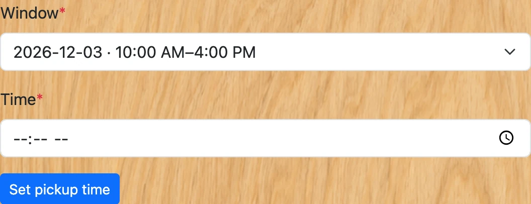 Screenshot of step 3: How to schedule your art install / drop-off and pickup