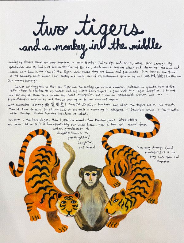 Two Tigers and a Monkey in the Middle